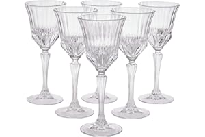 RCR Cristalleria Italiana Rcr 25747020106 Adagio-Set di 6 calici da Vino in Cristallo, 280 milliliters, Vetro, Bianco