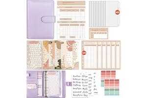 FUHOMI A6 Binder Budget Planner Deutsch - Sparchallenge Budgetplaner, Finanzplaner Haushaltsbuch, Geld Organizer, Sparbuch für Geld mit Umschlagmethode