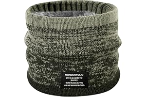 OKIDSO Scaldacollo Sciarpa ad Anello Fodera in Pile Sciarpe Lavorata a Maglia Scalda Sciarpa Sport Sci Fazzoletto da Collo Inverno Spessore Sciarpa per Donna Uomo Regali