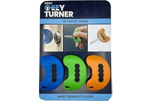 Bary Key Turner Triple Pack - Makes Keys Easier to Grip and Turn. Ideals for Arthritis, Parkinsons or MS - Gift - Weak Hands, Key Holder and Finder