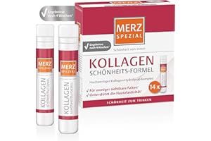 ‎MERZ SPEZIAL Merz Spezial Kollagen Schönheits-Formel Trinkampullen – Hochwertige Anti Aging Ampullen mit Kollagen-Komplex, Biotin, Niacin, Zink, Vitamin C & E – 14 x 25 ml