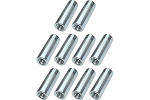 AERZETIX - Set di 10 dadi manicotti di accoppiamento M6x30x10mm filettato - manicotto prolunga cilindrico tondo - in acciaio zincato - C49629