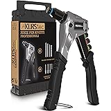 KLRStec® Pinze professionali per rivetti inclusi 120 rivetti e 4 perforatori HSS - Tenaglia per rivetti a strappo di alta qua
