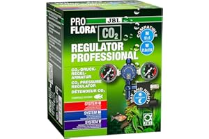 JBL PROFLORA CO2 REGULATOR PROFESSIONAL, Druckregelarmatur für CO2-Düngeanlagen, Mit 2 Manometern, Magnetventil zur Nachtabschaltung