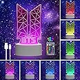 Eygerur 3D Night Lights BTS Gifts: Kpop BTS Fans Merch, 16 Colors Dimmable LED Illusion Table Lamp with Remote Control and Smart Touch for Girls Room Decor Music Party Birthday Christmas