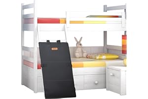 TOHONFOO Bunk Bed Ladder Cover - Kiddies Bunk Bed Ladder Lock - Bunk Bed Ladder Pads to Prevent Kids from Climbing Ladders - Black