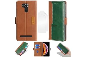 OUJIETONG Flip Cover Compatibile con Saiet STS550 Custodia Case Cover + Morbido Pellicola Protettiva [Funzione Staffa] ZS-LV