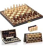 Small Foot 6084 Jeu D’Échecs Chevaliers En Bois – 32 Figurines – Voyage – Dès 6 Ans – Rouge/Bleu