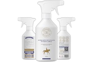 C&G PETS Horse Super Shine Detangling Finish Spray 500ML By Cooper and Gracie | Dust Repelling Coat Conditioner Natural Ingredients | Protects Mane Tail Natural Shine Grooming Detangler Hair Skin Nourishment