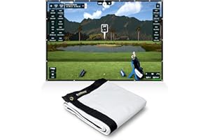 SimSpace Elite Écran D'impact pour Simulateur De Golf - Ecran De Projection Premium pour Simulateur De Golf à Domicile, Construction Monocouche De Haute Qualité, 2,7 x 3 mètres