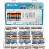 AUKENIEN 2W Carbon Film Resistors Kit 40 Values 200 Pieces 1 to 1M Ohm Resistance RoHS Compliant with &plusmn; 5% Tolerance