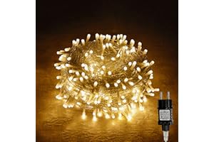 ‎GRESONIC Gresonic 100/200/300/400er Led Lichterkette Strombetrieben mit Stecker Außen und Innen für Garten Hochzeit Weihnachten Party Warmweiß (Warmweiss, 200LED)