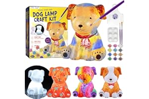 DIY-LAOESE Paint Your Own Dog Lamp Kit, Art Supplies Arts & Crafts Kit, Painting kit for Kids 6-12, Arts and Crafts for Kids Ages 8-12, Toys Girls Boy Birthday Gift Ages 6 7 8 9 10 11 12+