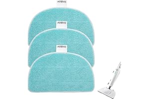 TXERFOLG 3 Stück Ersatzpad für Leifheit CleanTenso Power 2.0 Dampfreiniger, 33x19.5cm Mikrofaser Dampfbesen Wischbezug für eine porentiefe, Effiziente Dampfmop Ersatz mit Klettunterseite für CleanTenso Power