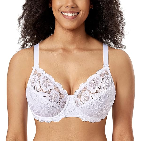 DELIMIRA Soutien-Gorge Minimiseur Grande Taille Armatures – Emboîtant Confort 2 Couches, Minimise Poitrine, Bonnes Épaules