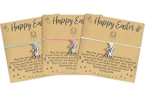 RMMD Prezent wielkanocny dla dzieci i dziewczynek – prezent wielkanocny dla dzieci, bransoletka z zawieszką w kształcie królika, bransoletki wielkanocne, prezenty dla dzieci i dziewczynek