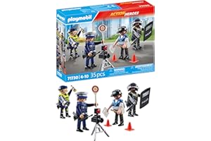 PLAYMOBIL | Action Heroes | Set personaggi della polizia | Personaggi giocattolo, Giocattoli per bambini dai 4 anni in su | 71730
