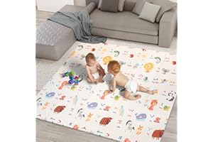 kidoola Reversible Large Baby Play Mat | Soft Playmat for Baby's Crawling, Tummy Time | Thick Floor Mats for Children, Toddlers & Babies | Ideal for Floor in Bedroom, Nursery & Playroom (Style 2)