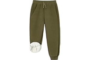 Volunboy Pantalones Deportivos Niños Joggers Forro Polar Tobillos Elásticos Ropa Escolar Colegio Día a Día Exterior