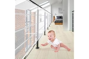 XiYee Rete di Protezione per Scale, 3 Metri Rete di Sicurezza, Addensare Rete di Sicurezza per Bambini Dentro Fuori Rete Protettiva per Ringhiera Balcone Scala Reti di Decorazione Recinzione(N)