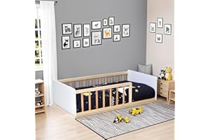 WEBER INDUSTRIES Cama Pilou 70 x 140 + somier, Blanco y Natural