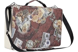 Shulaner Trousse 500 emplacements de grande capacité avec 5 fermetures éclair, Rétro Trousse à crayons 500 trous - (Petites fentes, Marron)