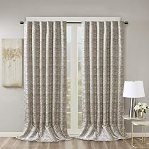 Sun Smart Cassius Jacquard Blackout Curtain Panel - Gold Luxury Room Darkening For Bedroom & Living Room - View #6