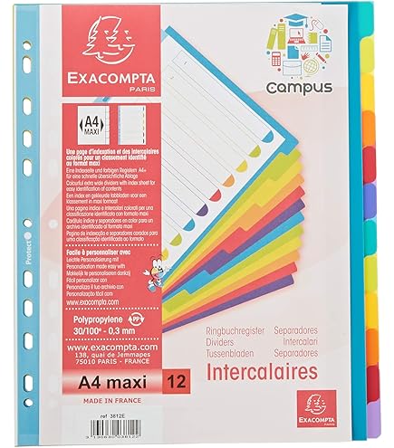 EXACOMPTA Pack Of 100 Perforated A4 Pockets In Smooth Polypropylene 6 - View #9