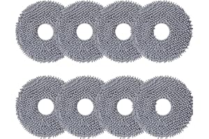 AiLomey 8 Pezzi Panni di Ricambio per Roborock Q Revo Robot Aspirapolvere, Salviette per la Pulizia, Panno di Pulizia Lavabile e Riutilizzabile