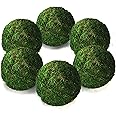 Qingbei Rina 12pcs 10cm Artificial Moss Rocks Decorative Green Moss Ball Bowl Filler Orbs Room Home Decor Table Centrepiece Wedding Party Ornaments for DIY Craft, Fairy Garden Best Gifts