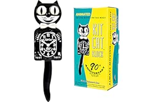 Kit Cat Klock Oficial 90 aniversario negro con caja de coleccionista de los años 50,BC-90