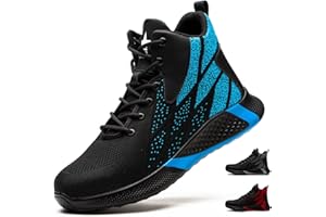 PAQOZKC Obuwie robocze męskie i damskie S3, buty ochronne bardzo lekkie, oddychające, stalowe noski