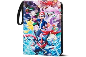 LYAILOOGXL Sammelalbum für Pokemon Karten, Karten Sammelalbum Passt für 400 Karten mit 50 Abnehmbaren Hüllen,PU-Material mit Wasserdichter Oberfläche,Sammelkarten Album Heft binder für Pokemon Karten