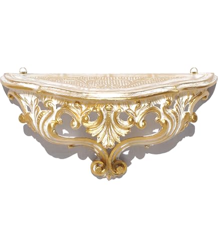 Mensola A Parete Barocco Oro – Generisch – 38x20x15,5 Cm – Made In Italy In Polietilene - 2