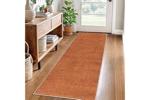 LZREXNVOFXG Carpet Runner for Hallway Non Slip Long 50 x 80 cm Washable Kitchen Runner Rugs for Hallway Heavy-Duty Absorbent Area Rugs Door Mats Carpet Floor Mat Hallway Runner Rug for Entryway Laundry Orange