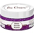 La Casa Premium Edible Glitter - PURPLE | Metallic Glitter Ideal for Cake Icing Decoration & Garnishing | 9g |