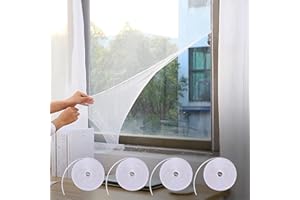 FGEN 4 Pezzi Zanzariera Universale per Finestra,per Finestra Anti Insetti Zanzariera Autoadesiva per Insetti/Zanzare,with Adhesive Tape, per Cucina, Servizi Igienici