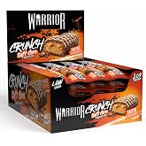 Warrior Crunch 20g Protein Bars - Low Sugar/Carb Bars - Pack of 12 x 64g | 12 Bars, 20g Protein, Low Sugar, Protein Snack