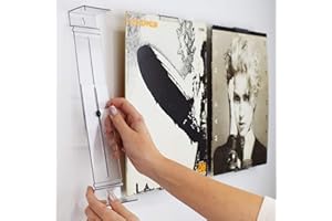 CollectorMount Album Mount 1 Pack, Vinyl Record Shelf Stand and Wall Mount Display, Invisible and Adjustable