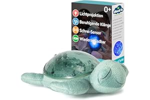 ‎CLOUD B Cloud b | Ocean Projektor Nachtlicht | wiederaufladbar | 2 weiße Geräusche & 2 Ozean-Sounds | verstellbare Einstellungen | automatische Abschaltung | Sternenhimmel Kinder | Tranquil Turtle Grün