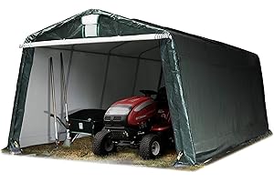TOOLPORT Tendone Garage 3,3 x 6,2 m verde scuro, costruzione stabile in acciaio con telo PE box auto