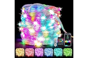 Oreunik Luci Led Camera da Letto10 Metri Smart Lucine Natalizie con Telecomando,Led Colorati Controllo tramite App Bluetooth,Sincronizzazione Musicale,Lucine USB Cambia Colore per Interni ed Esterni