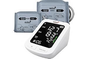 Pulox BP-100 Blodtrycksmätare för Överarmen inkl. 2 Manschetter - Helautomatisk mätning med minnesfunktion för 199 uppmätta v