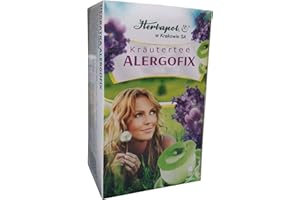 HERBAGARTEN Allergofix Tee, 20 x 2g, 40g, 9 Kräuter, effektiv bei Heuschnupfen, Allergie, brennenden Augen, Schnupfen, Erkältung, schnupfenspray, Nasenspray, globuli, augentropfen