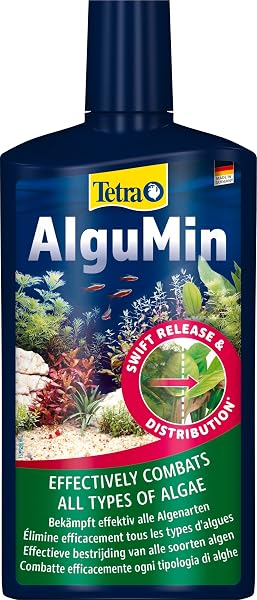 Tetra AlguMin - bekämpft schnell alle Arten von Algen im Aqarium und verhindert effektiv die Neubildung, 500 ml Flasche - 1