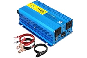 Cantonape 500W Pure Sine Wave Inverter 12V to 110V AC Power Inverter Converter with 3.1A USB Car Adapter and Cigarette Lighter Plug