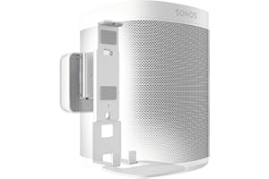 Vogel's SOUND 4201 speaker wall bracket for Sonos One and One SL, Max. 11 lbs (5 kg), Tiltable -30º/+30º, Swivels up to 70º (left/right), Also fits Sonos PLAY:1, White, 1 bracket
