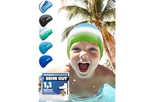 ‎KIDVERSE KIDVERSE Badekappe - Wasserdichte Schwimmhaube mit Anti-Rutsch-Noppen für rutschfesten Halt - UV Schutz - 100% Reißfest - Silikon