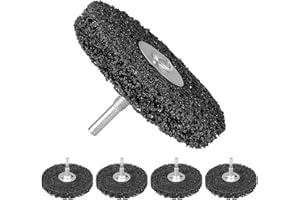 JIELE 5 Stück CSD Scheibe Set, 100mm CBS Schleifscheibe Schwarz Grobreinigungsscheibe CBS Reinigungsscheibe für Winkelschleifer von Farbe, Rostschweißnähten, Oxidation Reinigen & Entfernen