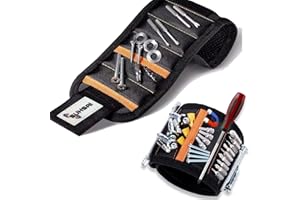 HOMESHOPA.COM Magnetic Wristband with 15 Powerful Magnets, DIY Tools Belt Holding Screws, Nails, Drill Bits, Gadget DIY Handyman Electrician, Gift for Men, Valentines Gifts, Fathers Day Presents Birthday Gifts